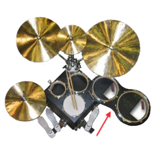 Velik set činel - Cymbal set large for GX and GD (12'' Hi-Hat, 12'' Crash, 8''  Splash, 16'' Ride)